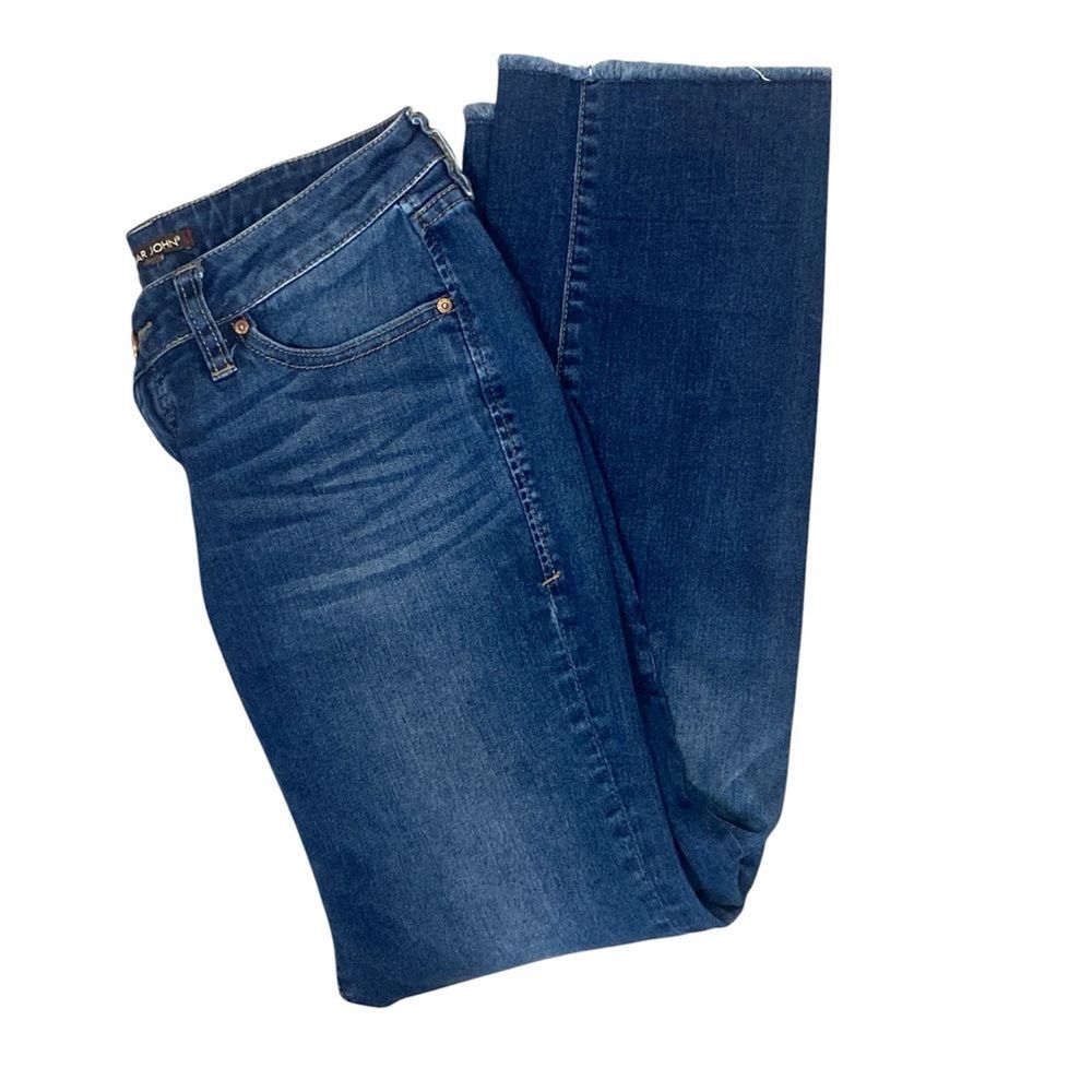 Dear John Medium Wash Playback Cuffed Cropped Straight Leg Jeans Women's Size 27